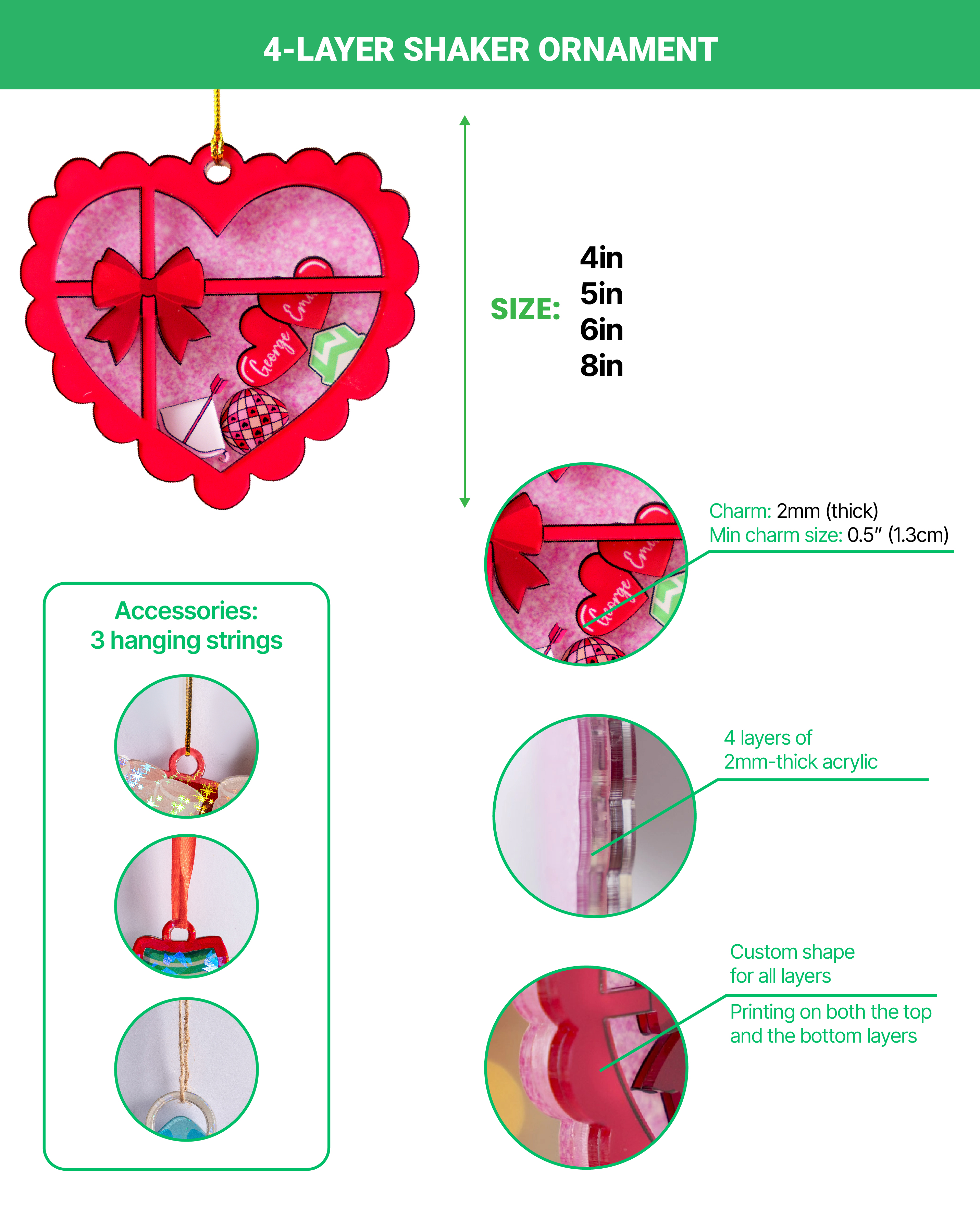4-Layer Shaker Ornament