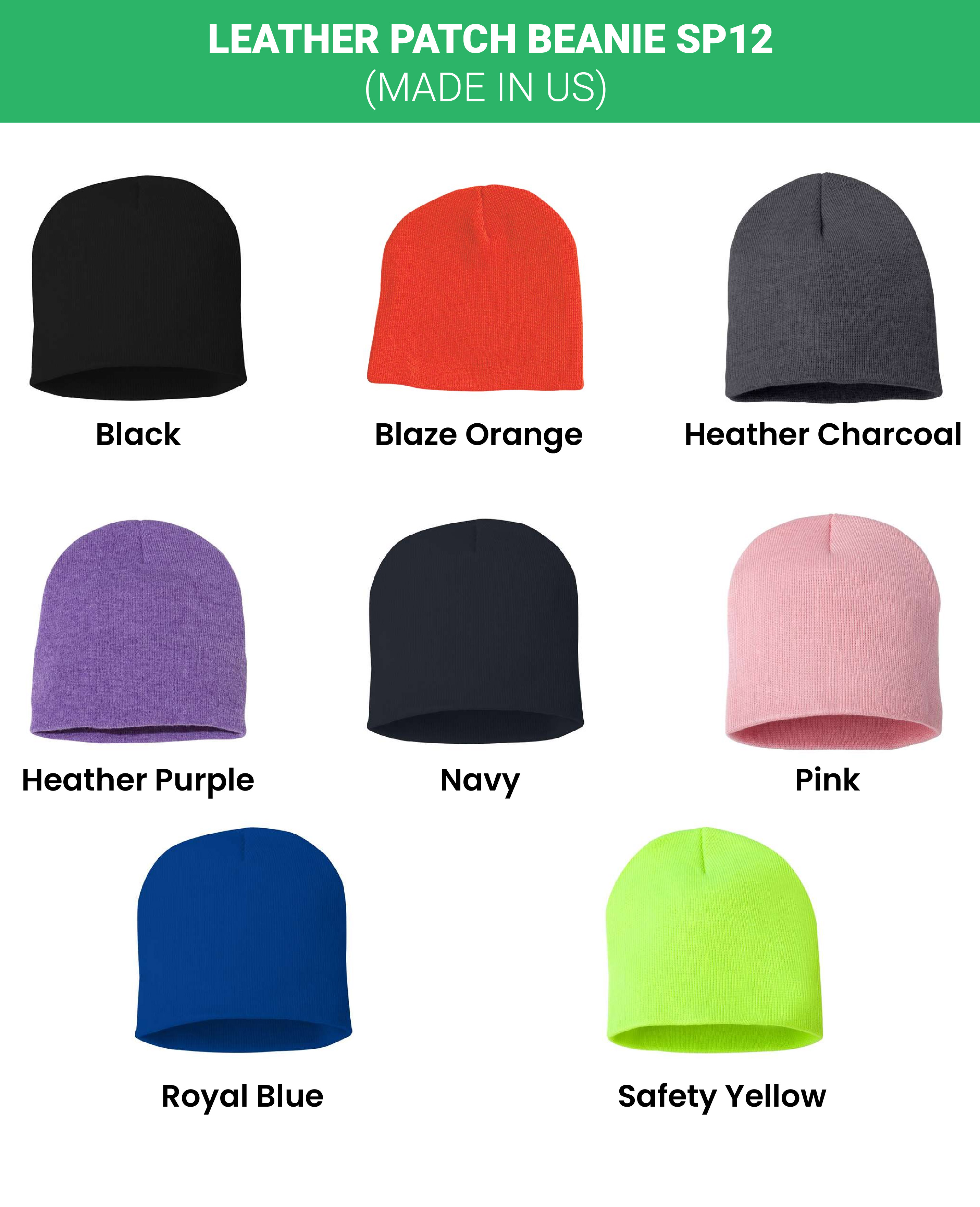  Leather Patch Beanie for Kid (Made in US) 