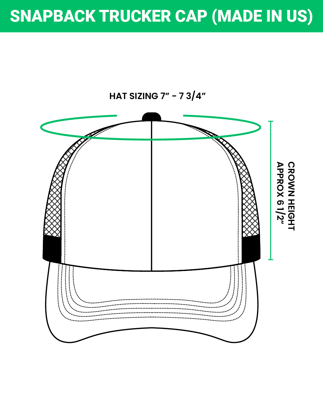 Leather Patch Snapback Trucker Cap 112 (Made in US)