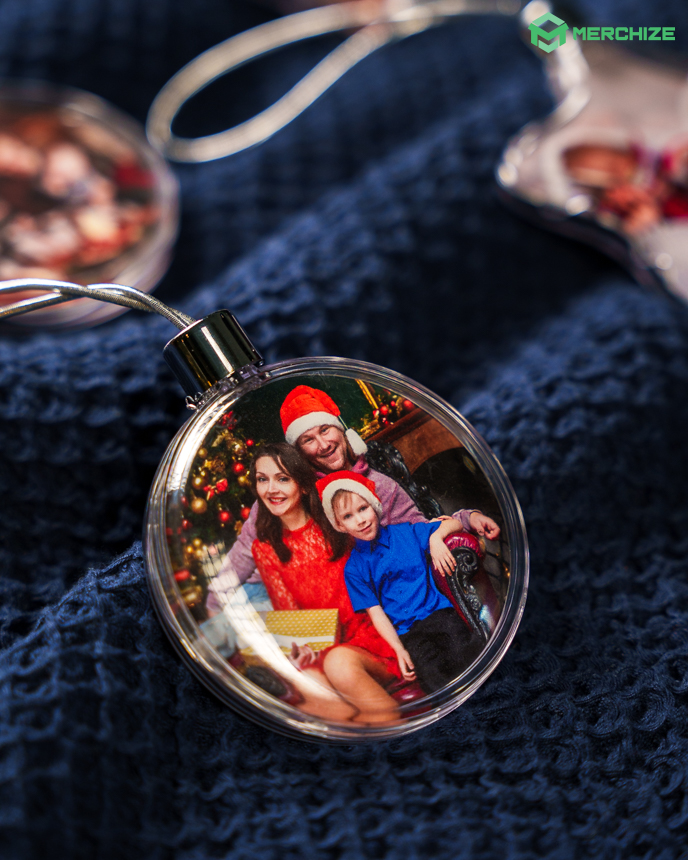 Clear Plastic and Aluminium Ornament