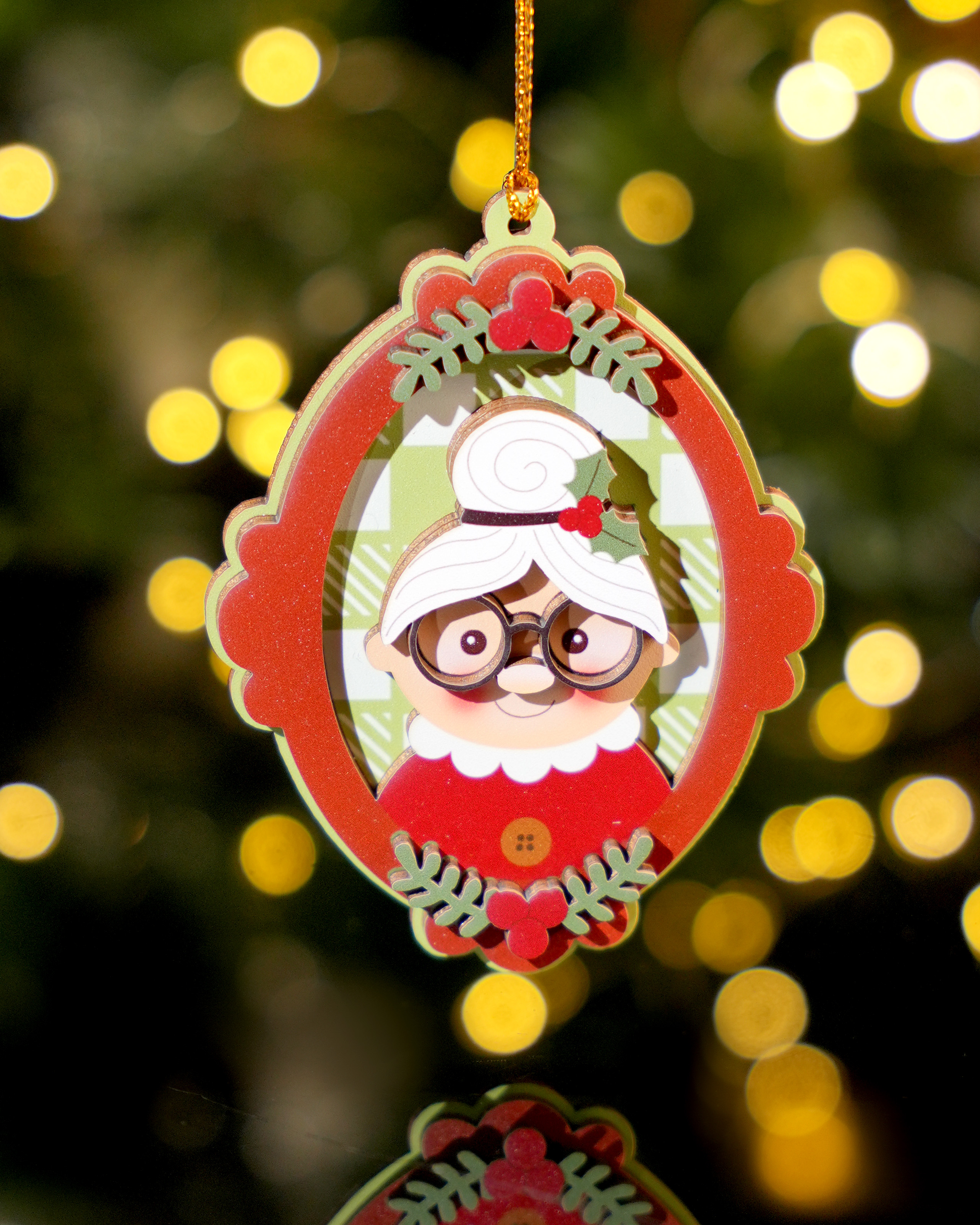 Custom Shape 3-Layered Wood Ornament