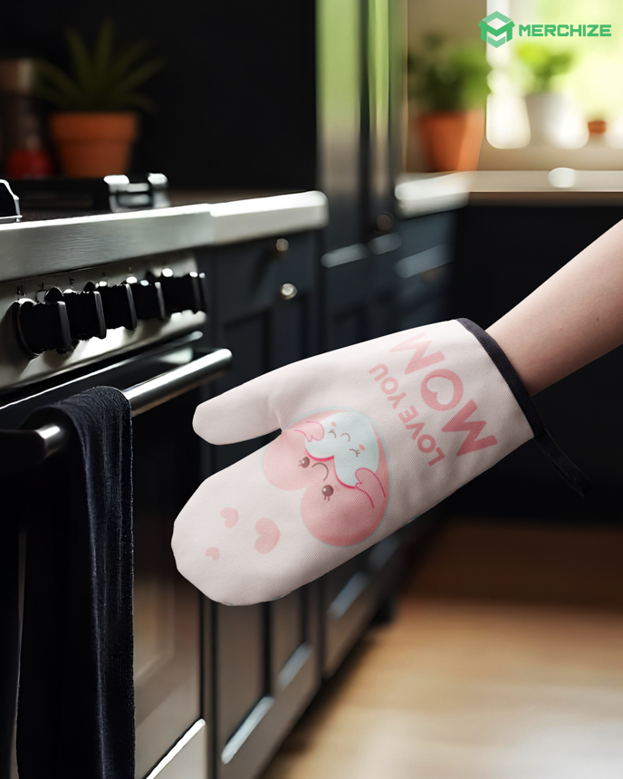 All-over Print Oven Mitts and Pot Holder Combo