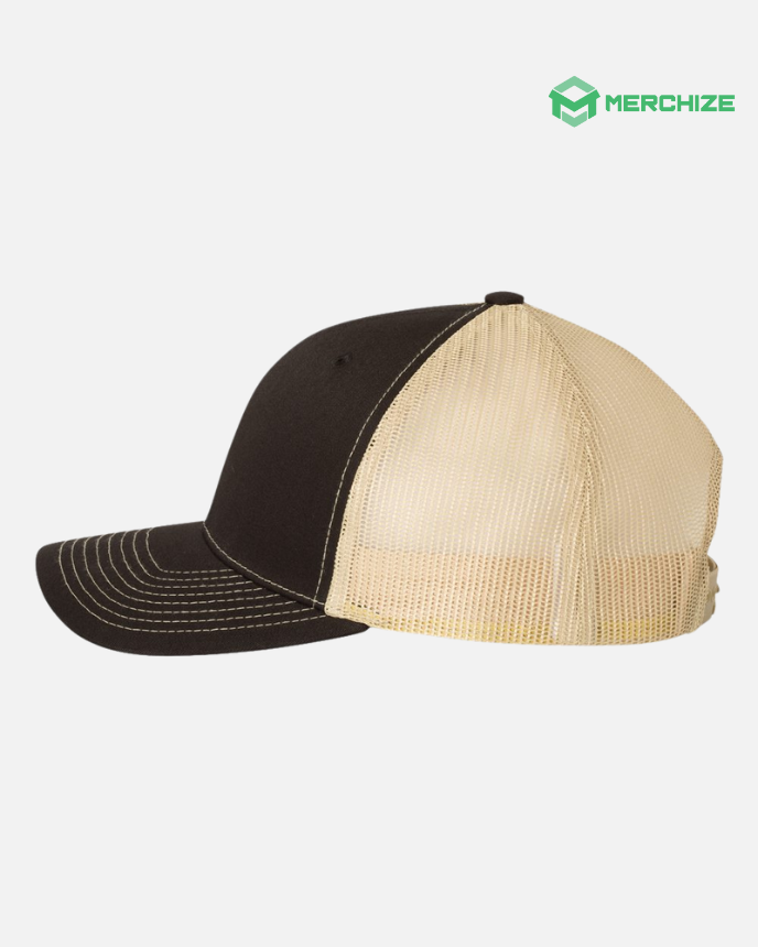 Leather Patch Snapback Trucker Cap 112 (Made in US)