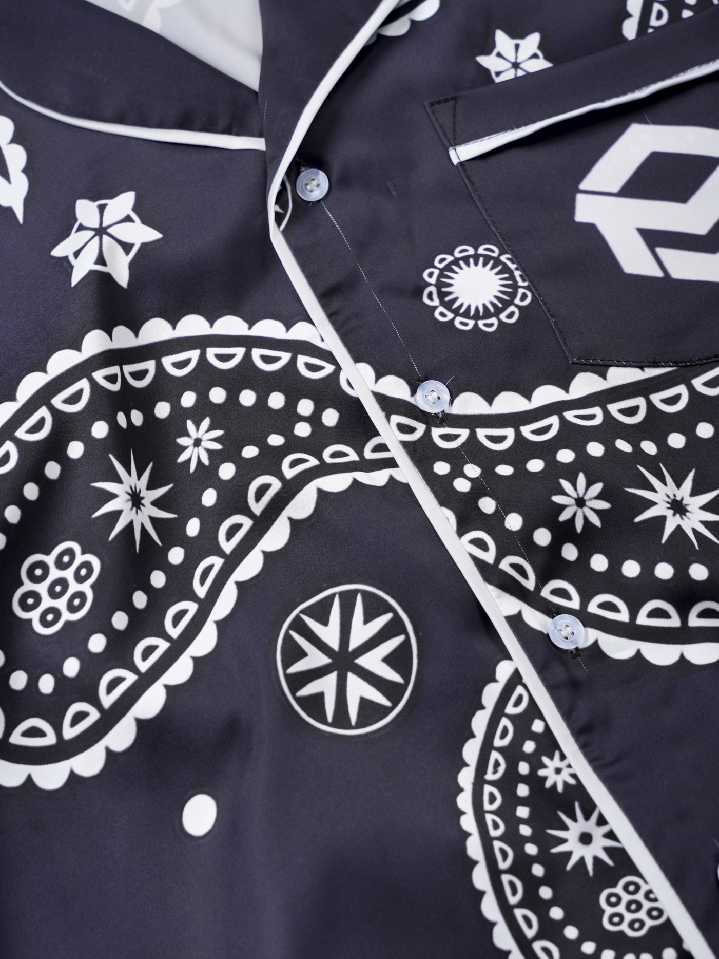 All-over Print Men's Satin Short-sleeve Pajamas Set